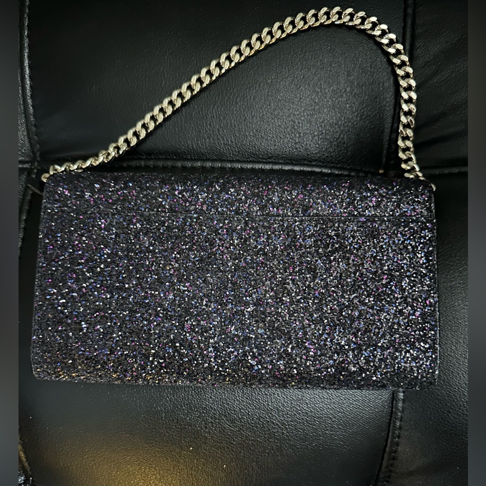Kate Spade New York Milou Sunset Lane Black/Multi-Colored Glitter Clutch. NWOT. - Picture 2 of 5